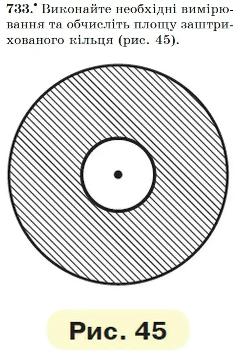 Зображення умови задачі номер 733 з підручника Математика 6 клас Мерзляк