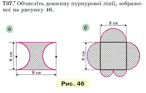 Зображення умови задачі номер 737 з підручника Математика 6 клас Мерзляк