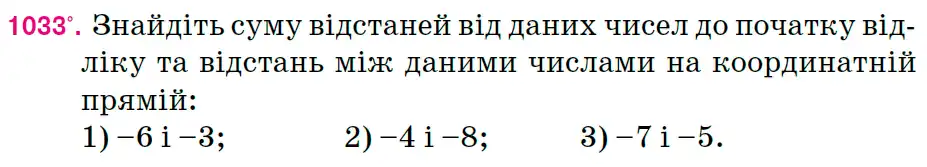Зображення умови задачі номер 1033 з підручника Математика 6 клас Тарасенкова