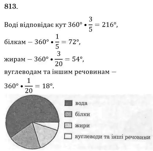 Зображення розв'язку задачі номер 813 з ГДЗ Математика 6 клас Тарасенкова
