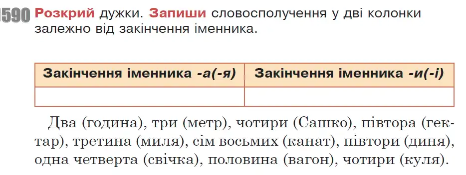 Зображення умови вправи номер 590 з підручника Українська Мова 6 клас Онатій