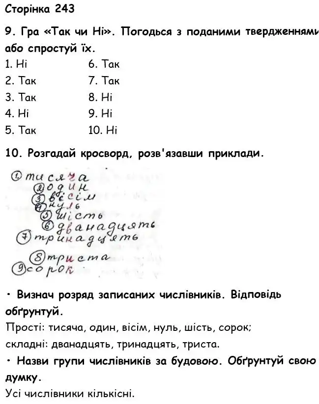 Зображення розв'язку вправи сторінку 243 з ГДЗ Українська Мова 6 клас Семеног