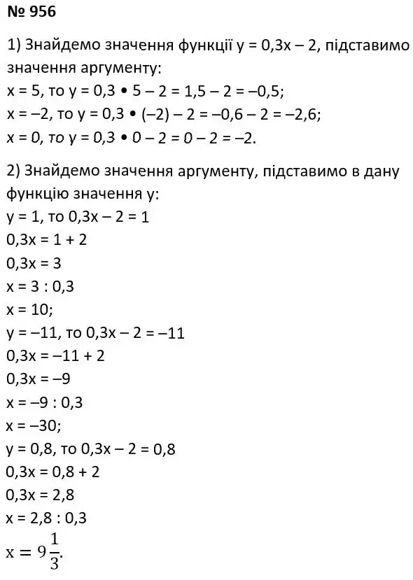 Зображення розв'язку задачі номер 956 з ГДЗ Алгебра 7 клас Мерзляк