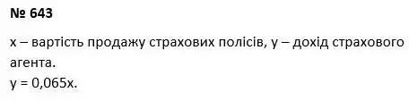 Зображення розв'язку задачі номер 643 з ГДЗ Алгебра 7 клас Тарасенкова