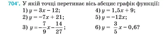Зображення умови задачі номер 704 з підручника Алгебра 7 клас Тарасенкова