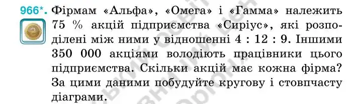 Зображення умови задачі номер 966 з підручника Алгебра 7 клас Тарасенкова