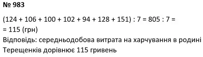 Зображення розв'язку задачі номер 983 з ГДЗ Алгебра 7 клас Тарасенкова