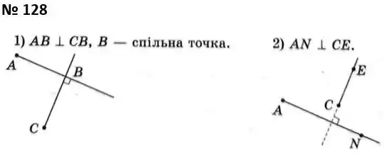 Зображення розв'язку задачі номер 128 з ГДЗ Геометрія 7 клас Мерзляк