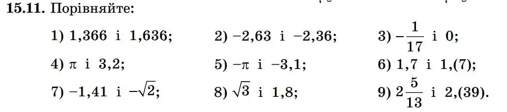 Зображення умови задачі номер 15.11 з підручника Алгебра 8 клас Істер