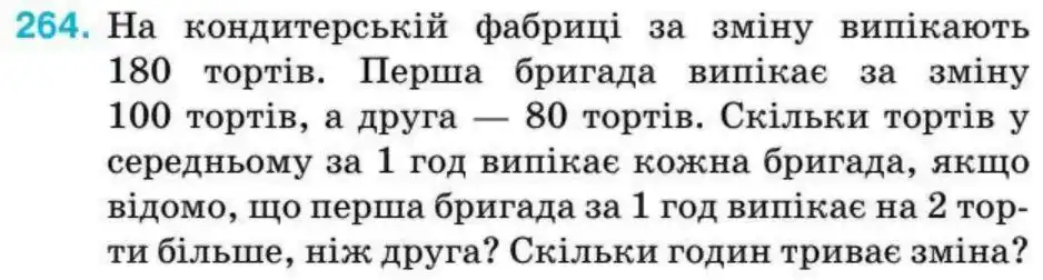 Зображення умови задачі номер 264 з підручника Алгебра 8 клас Тарасенкова