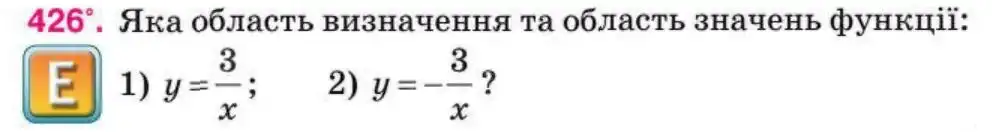 Зображення умови задачі номер 426 з підручника Алгебра 8 клас Тарасенкова