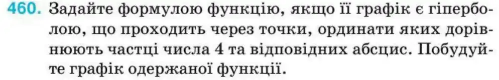 Зображення умови задачі номер 460 з підручника Алгебра 8 клас Тарасенкова