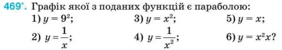 Зображення умови задачі номер 469 з підручника Алгебра 8 клас Тарасенкова