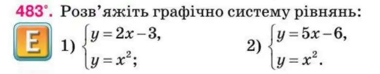 Зображення умови задачі номер 483 з підручника Алгебра 8 клас Тарасенкова