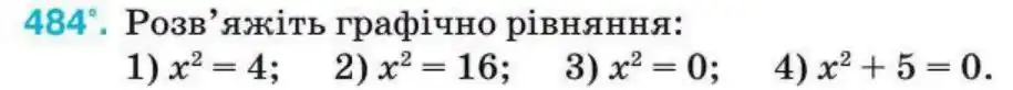 Зображення умови задачі номер 484 з підручника Алгебра 8 клас Тарасенкова