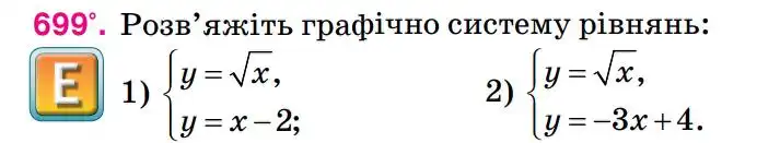 Зображення умови задачі номер 699 з підручника Алгебра 8 клас Тарасенкова