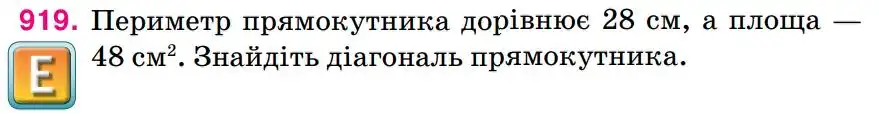 Зображення умови задачі номер 919 з підручника Алгебра 8 клас Тарасенкова