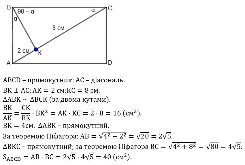 Зображення розв'язку задачі номер 1058 з ГДЗ Геометрія 8 клас Бевз