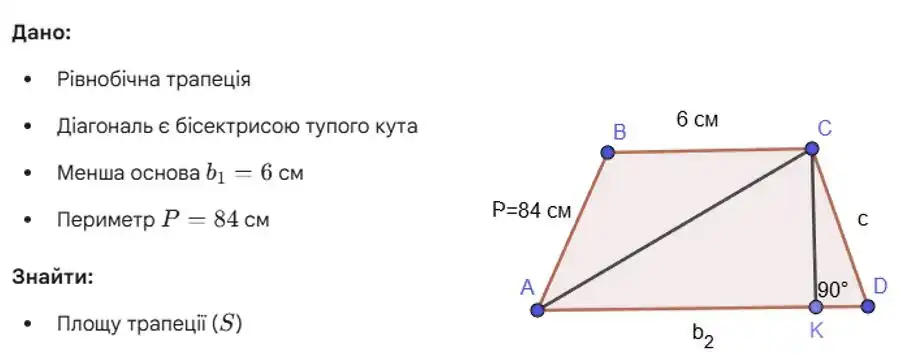 Зображення розв'язку задачі номер 1142 з ГДЗ Геометрія 8 клас Бевз