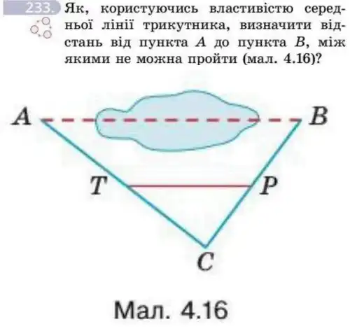 Зображення умови задачі номер 233 з підручника Геометрія 8 клас Бевз