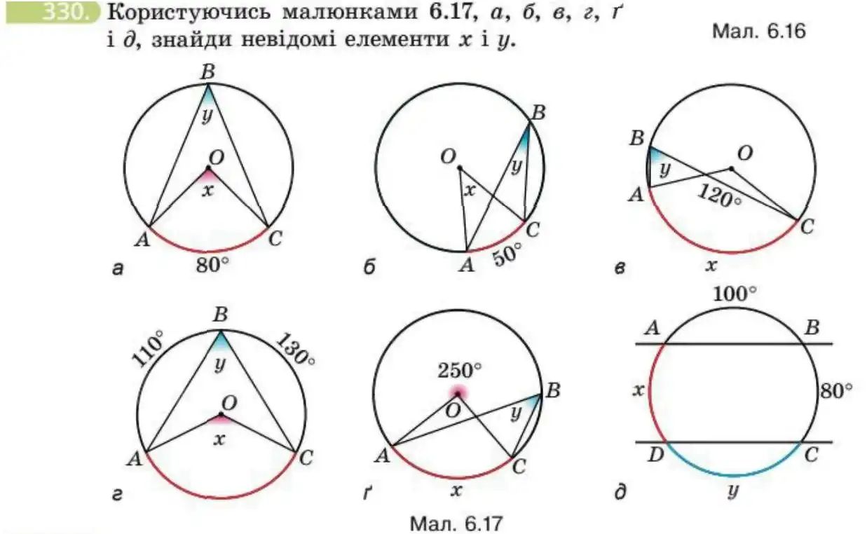 Зображення умови задачі номер 330 з підручника Геометрія 8 клас Бевз