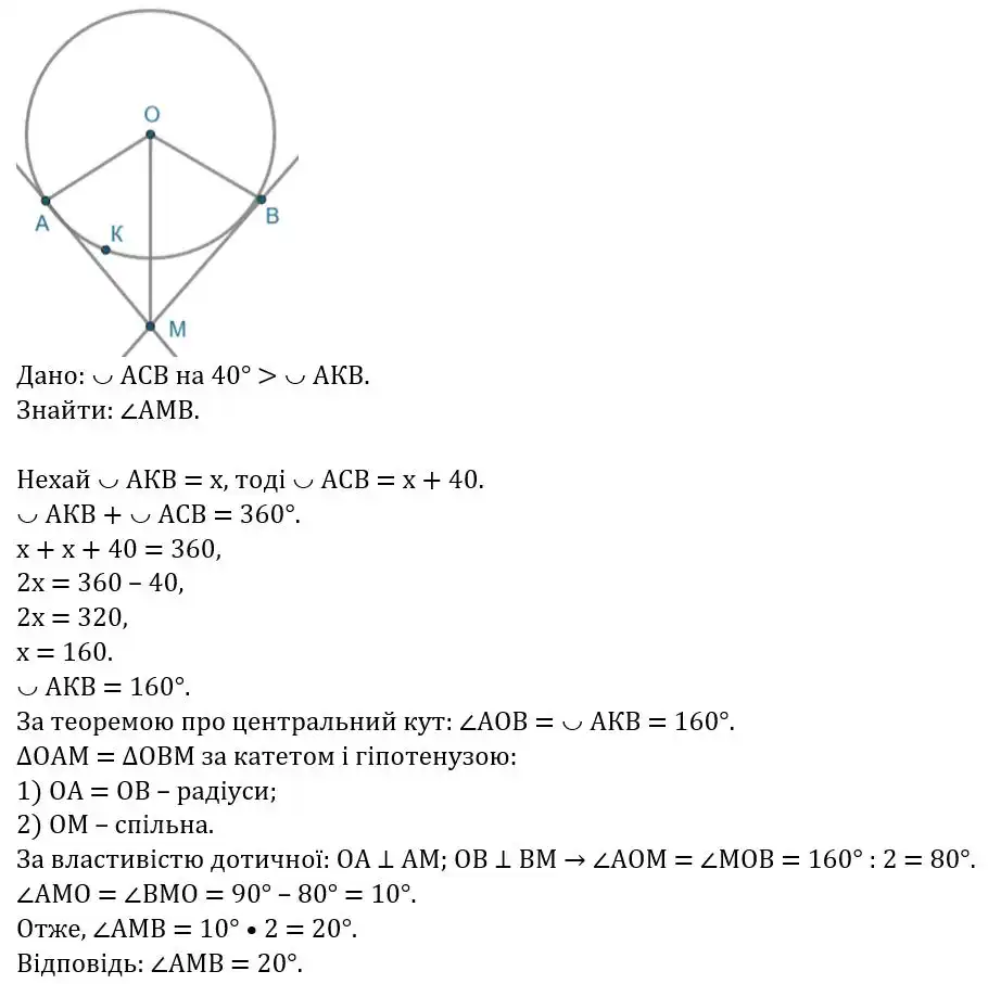 Зображення розв'язку задачі номер 350 з ГДЗ Геометрія 8 клас Бевз