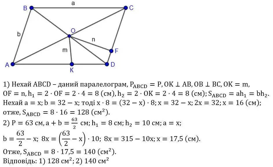 Зображення розв'язку задачі номер 1143 з ГДЗ Геометрія 8 клас Бурда