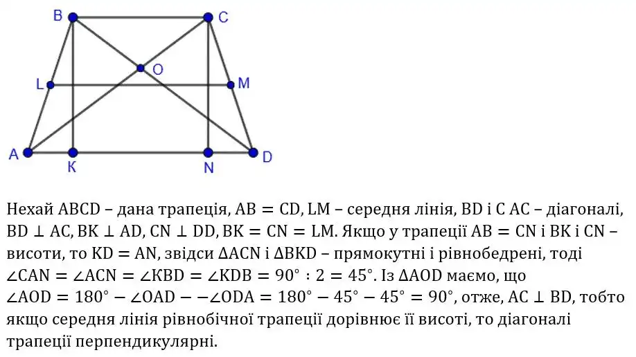 Зображення розв'язку задачі номер 460 з ГДЗ Геометрія 8 клас Бурда