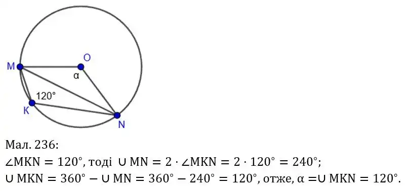 Зображення розв'язку задачі номер 506 (малюнок 236) з ГДЗ Геометрія 8 клас Бурда