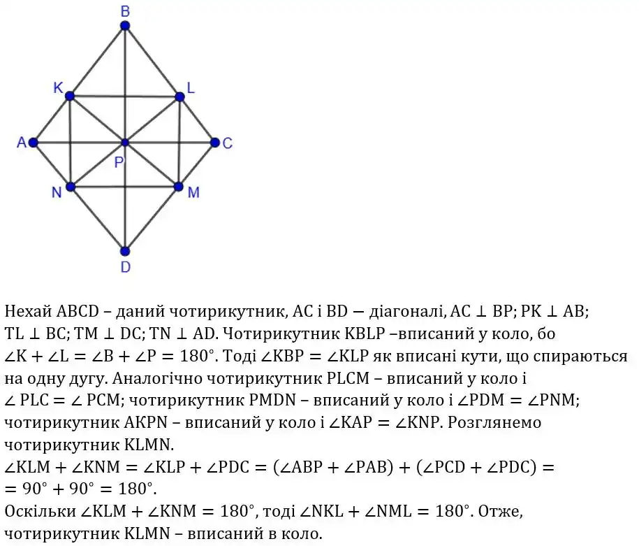 Зображення розв'язку задачі номер 556 з ГДЗ Геометрія 8 клас Бурда