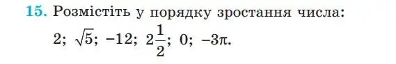 Зображення умови задачі номер 15 з підручника Алгебра 9 клас Бевз