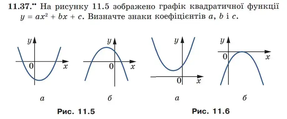 Зображення умови задачі номер 11.37 з підручника Алгебра 9 клас Мерзляк