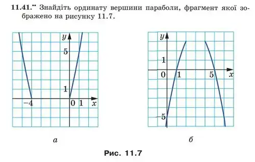 Зображення умови задачі номер 11.41 з підручника Алгебра 9 клас Мерзляк