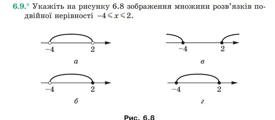 Зображення умови задачі номер 6.9 з підручника Алгебра 9 клас Мерзляк