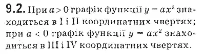 Зображення розв'язку задачі номер 9.2 з ГДЗ Алгебра 9 клас Мерзляк